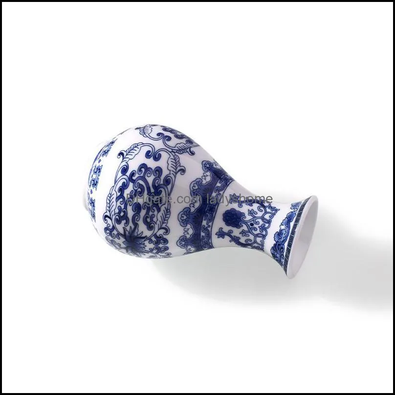 Vintage Home Decor Ceramic Vases Chinese Blue And White Porcelain C Pattern China Vase