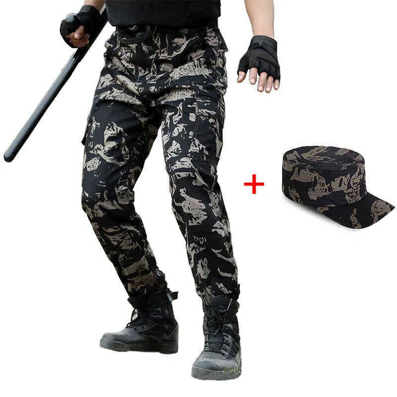 Pantalones de comando tácticos Hombres Pantalones de carga Pantalones militares para hombres Estilo clásico del ejército Pantolon Joggers Hunter Jungle Woodland Pantalones H1223