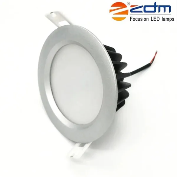 Zdm 7W étanche Ip65 600 - 650LM LED ronde Downlight plafonnier Semi extérieur froid Ac 85-265v/AC 12v/AC 24v