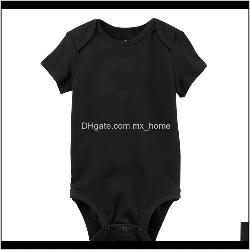 baby rompers big wholesale baby jumpsuits 100% cotton class a solid colors short sleeves triangle romper baby onesie 0-24m