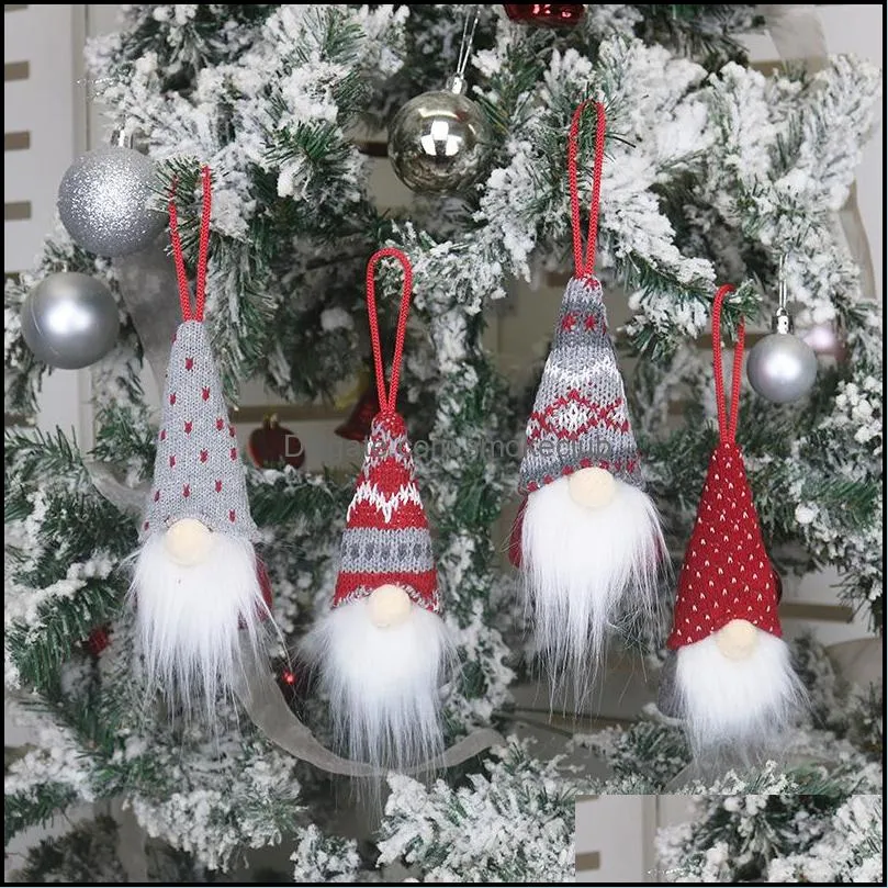 Festive Party Supplies Home & Gardencross - Border Santa Claus Christmas Decorations Crutches Face Less Elderly Dolls Hanging Doll Pendant D