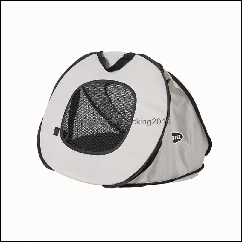 Pet Carrier Dog Carrier Pet Backpack Bag Portable Travel Bag Dog Mesh Backpack (Khaki)