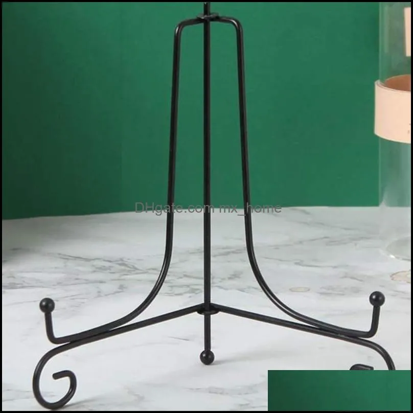 Iron Display Stand,Black Iron Easel Plate Display Photo Holder Stand,Easel Plate Display,Displays Picture Frames