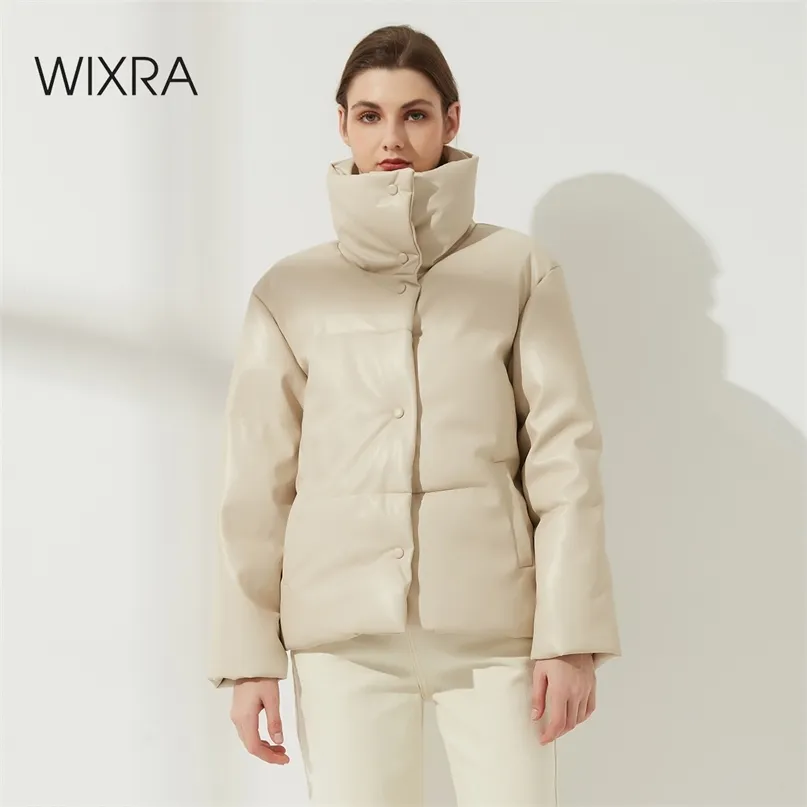 Wixra Winter Womens Parkas Casual Thicken Warm Cotton Jackets Coat Female Solid Classic Outwear Waterproof Jacket Street Wear 210923