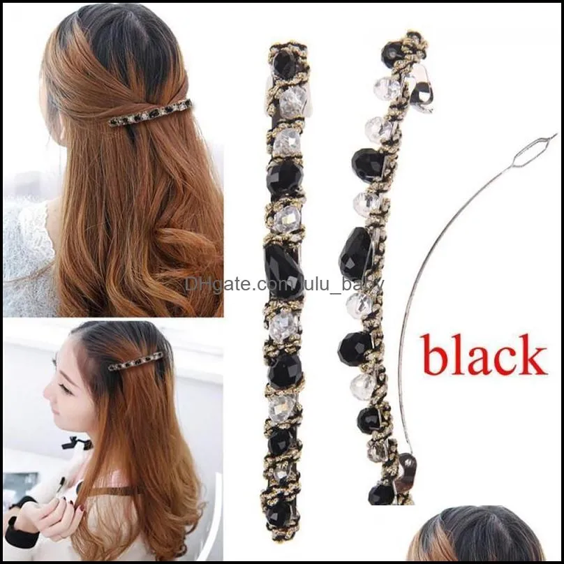 Hair Clips & Barrettes Imixlot Est Long Clip Crystal Colorful Accessories Women Romantic Hairpin Jewelry Gifts Daily Use