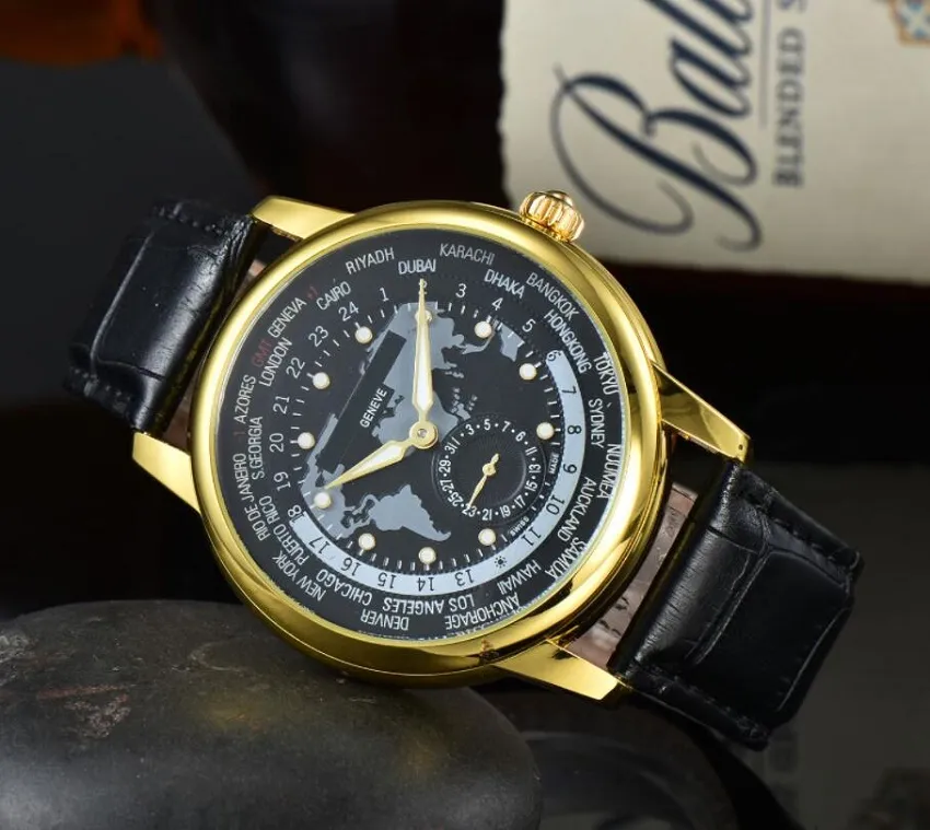 Sub Small Dial Work Stopwatch Mens Number Designer Watch Luksusowe pełne diamenty zegarki z kalendarzem skórzanym paskiem Top Bran294k
