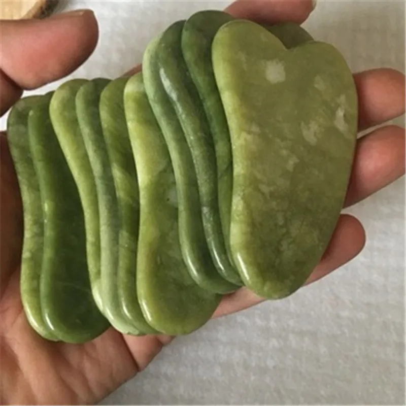 POP Natural Xiuyan Stone Green Jade Guasha Gua Sha Board Massager For Scrapping Therapy Jade Roller Masajeador De Tabla Gua Sha Board Massageapparaat