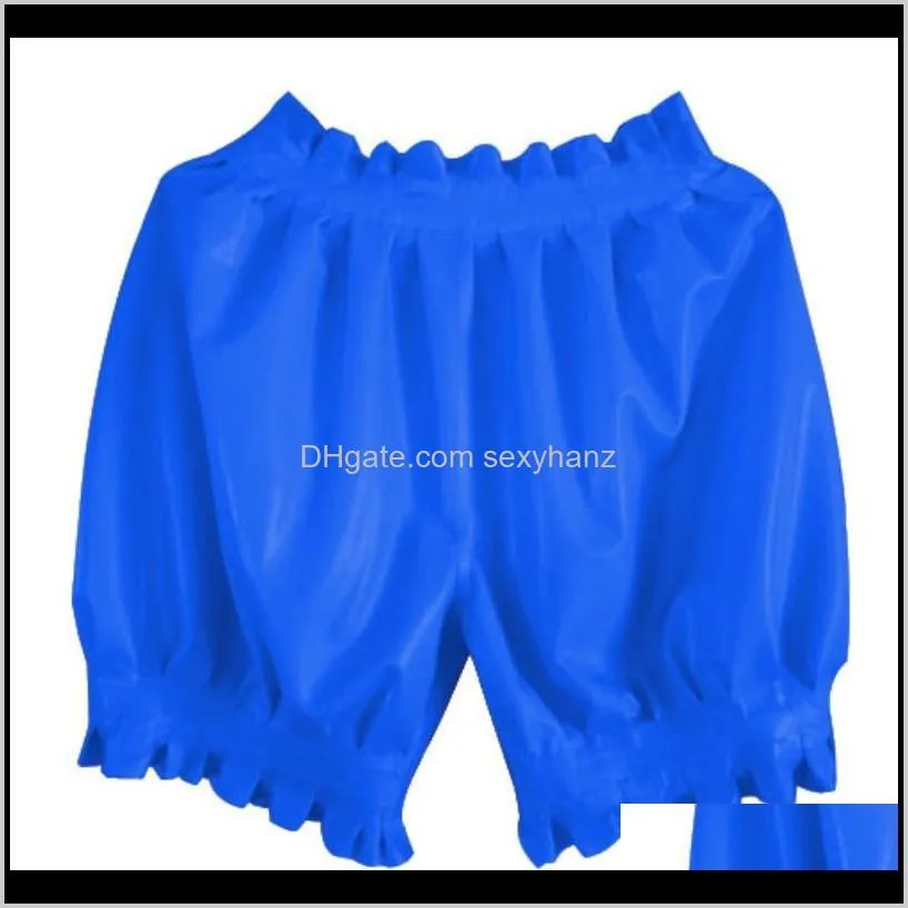 latex 100% rubber boxer shorts briefs underwear men handmade ruffle pleated shorts 2019 hot sales fashion cool size s-xxl