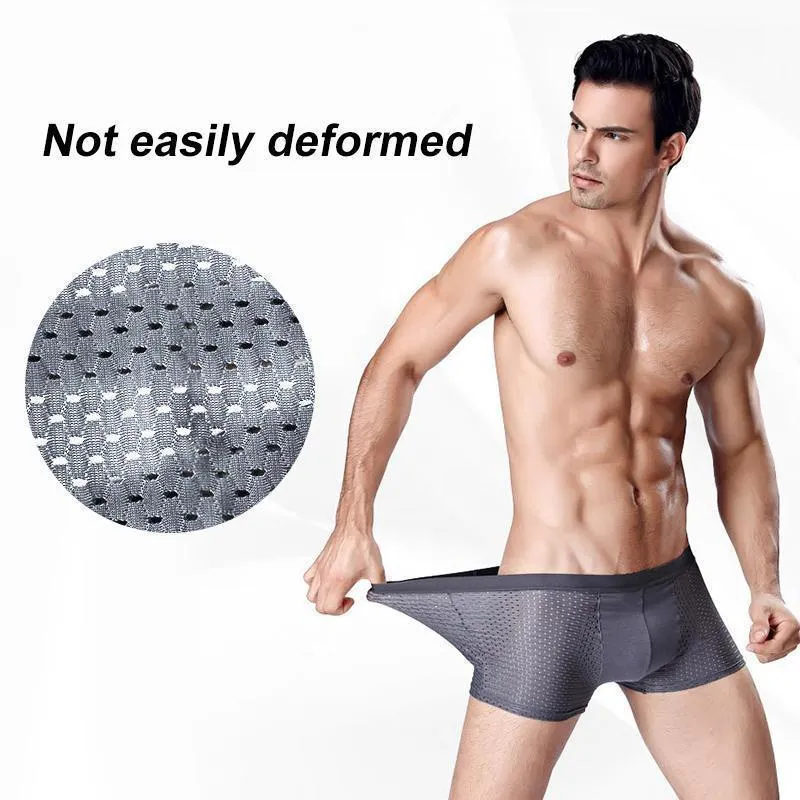 Men Breathable Mesh Underwear Modal Underpants Sexy Naked Feeling Panties  Everyday Soft Shorts Stretch Boxer Briefs, Gray, Small : :  Clothing, Shoes & Accessories
