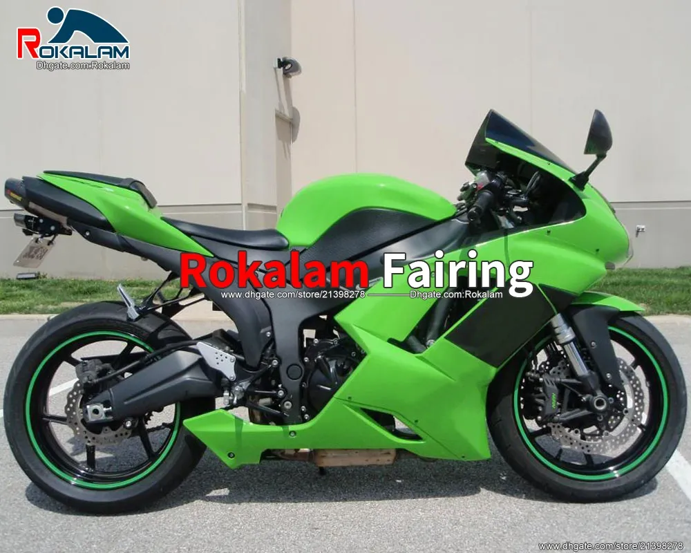 Anpassade Fairings för Kawasaki Ninja ZX6R ZX 6R 2007 2008 ZX-6R 07 08 Motorcykel Fairings (formsprutning)