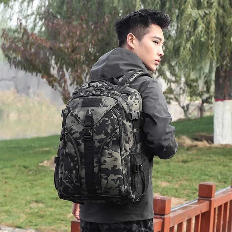 Outdoor Bags 40L Camo Military Tactical Backpack Waterproof Anti-scratch Nylon Travel Shoulder Climbing Hiking Camping Rucksack