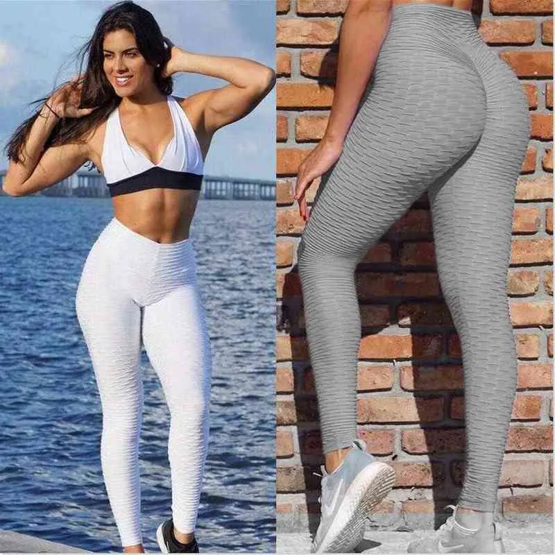 High Waisted Leggings Mulheres Plain Yoga Calças Sem Emenda Esporte Ginásio Ginásio Fitness Workout Running Push Up Meios de Montas Montas Plus Size H1221