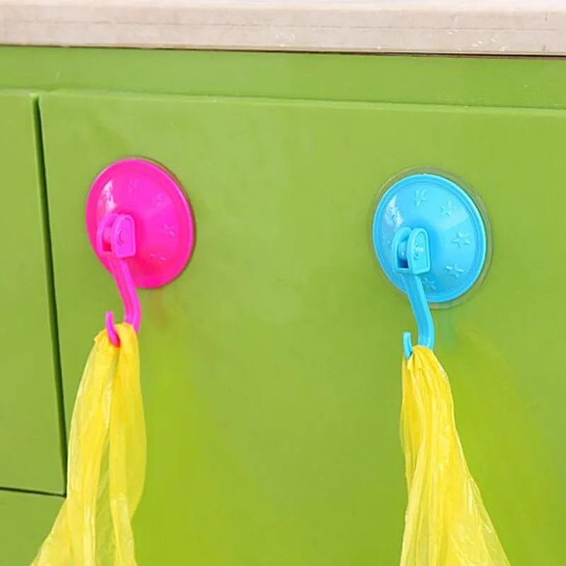Removable Bathroom Kitchen Wall Strong Suction Cup Hook Vacuum Sucker Random Colors DH9868