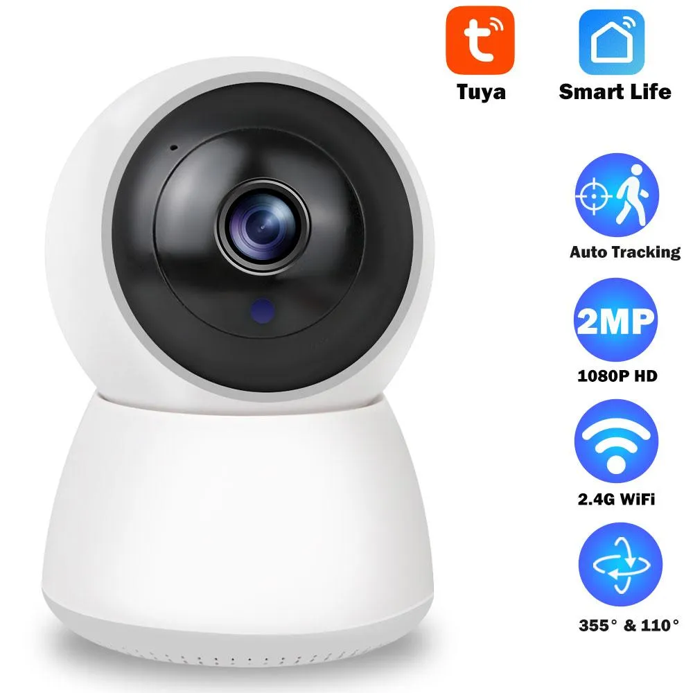 Mini caméra IP HD 1080P caméra de sécurité à domicile suivi automatique prise en charge de Google Home et Amazon Alexa pour la surveillance de la sécurité de la maison