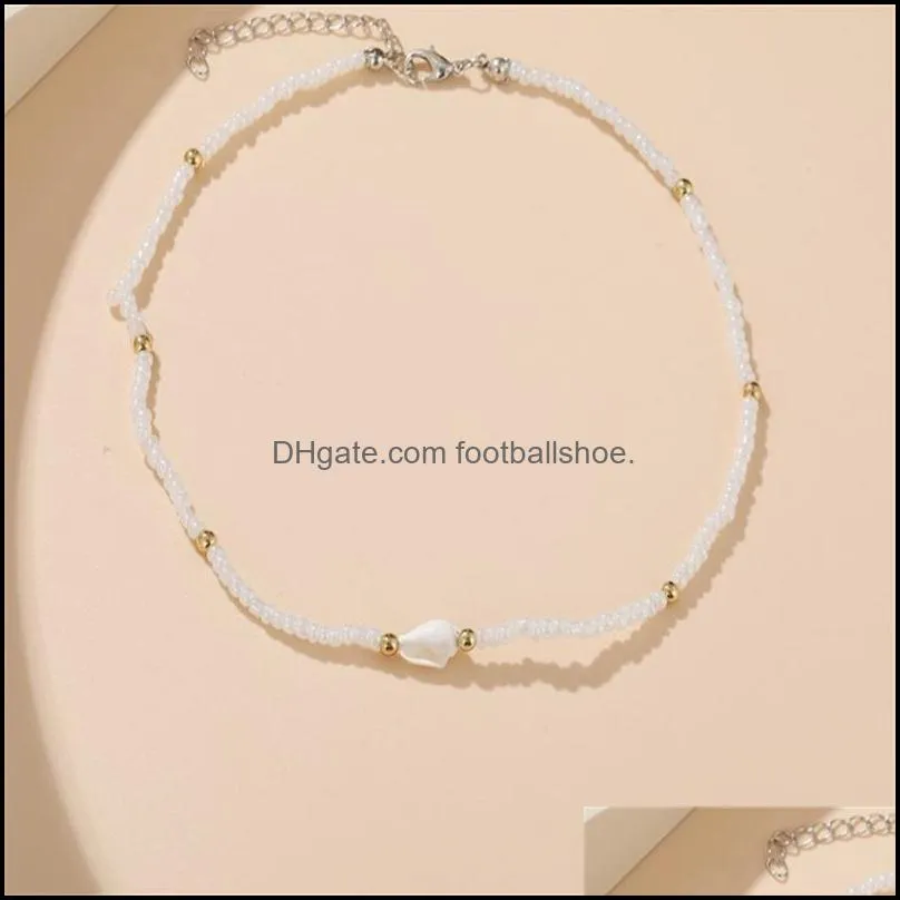 Bohemian Natural Shell Choker Necklace Fashion Summer Beach Charm Seashell Beads Chokers Necklaces Jewelry for Women Girls