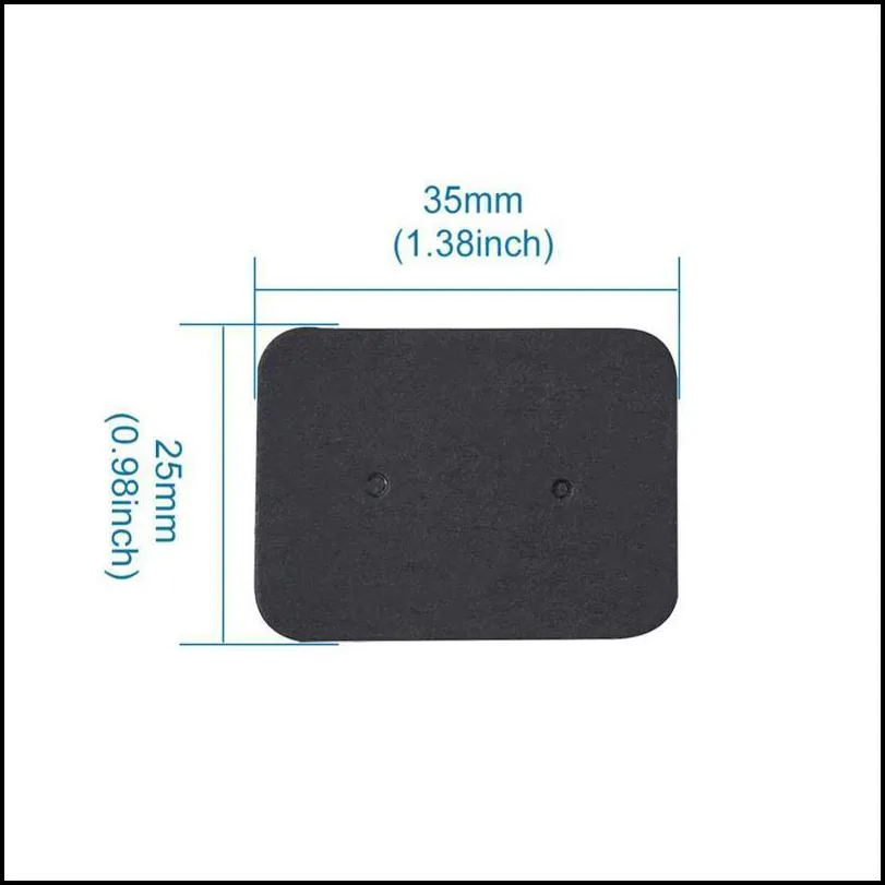 Earring Display Kraft Paper Price Tags Cardboard Display Cards White Black 400pcs/set Earring bbyWFT