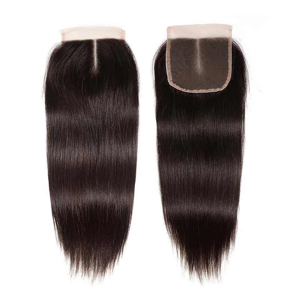 Brazilian Virgin Straight 4x4 HD Swiss Lace Closure 100  display picture 3