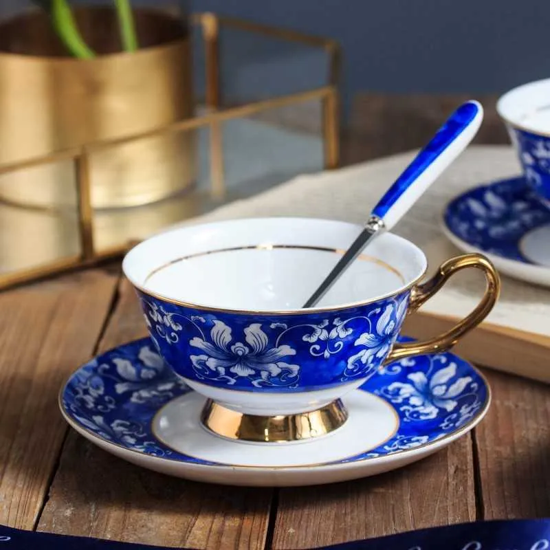 Bone China Coffee Cup Plate Afternoon Cups Nordic Style Ceramic Mug Simple Breakfrist Milk Water Mugs Tableware Wholesale