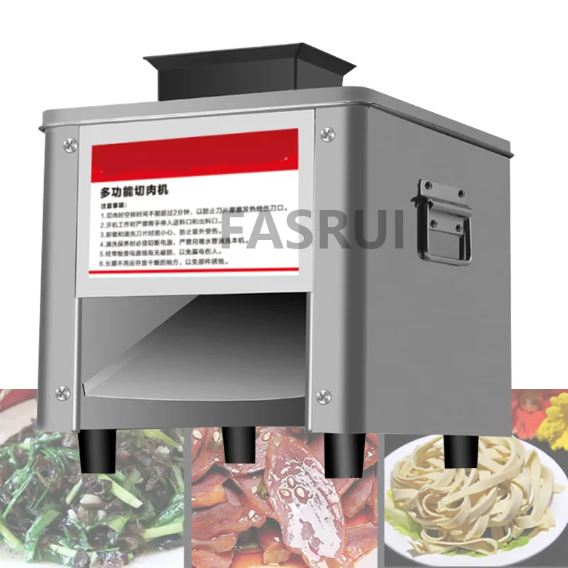 Kommersiell meating slicer maskin elektrisk multifunktionell liten köttskärare rostfritt stål köttkvarn hushållsapparater