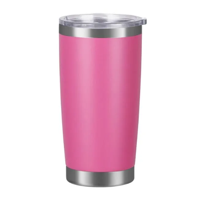 Moda 20 oz bebiendo tazas de vaso con tapa de sello Copa de vino de acero inoxidable Copa aislada de vidrio Viaje BY1688