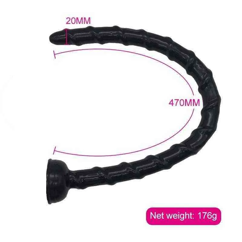 NXY Zabawki Anal Unisex 47cm Długie Koraliki PVC Plug Plug Stimulator Orgazm Vagina Clit Pull Pierścionek Erotyczny Sex Dla Mężczyzn wesoły Para 1203