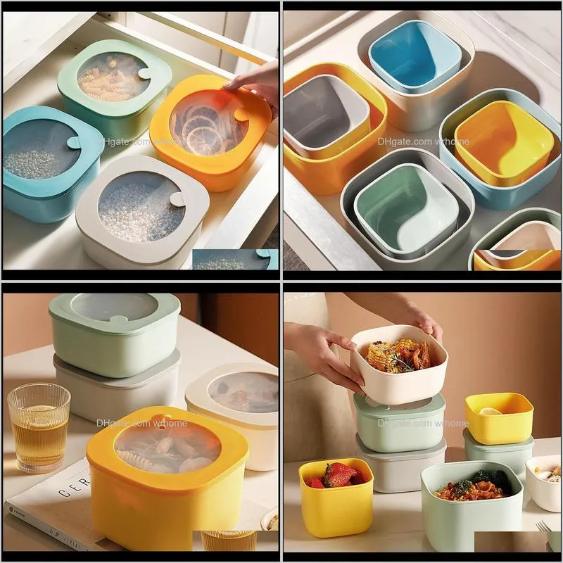 refrigerator storage box special sealed home kitchen multi-function plastic with lid tool bottles & jars
