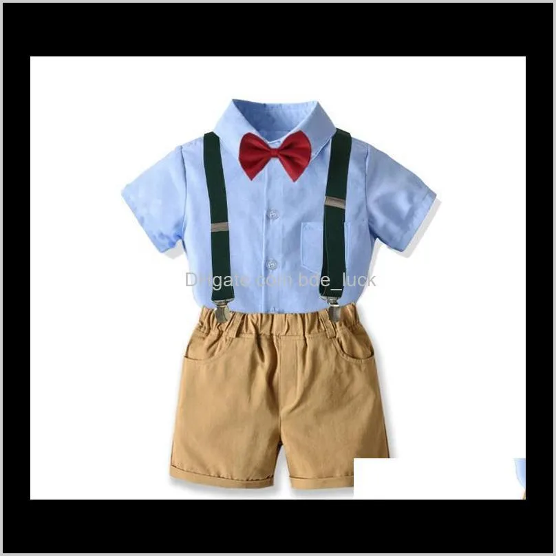 Boys Wedding Suits Kids Clothes Baby Business Suit for Toddlers Kids Clothes Blouse Jumpsuit 2-Piece Set with Tie Boys Clothing