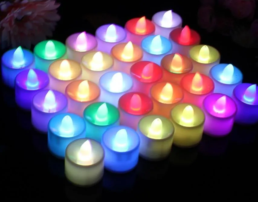 Forniture festive flash Decorazioni natalizie LED simulazione elettronica candela candele colorate a forma di cuore romantica sorpresa proposta di matrimonio emissione di luce