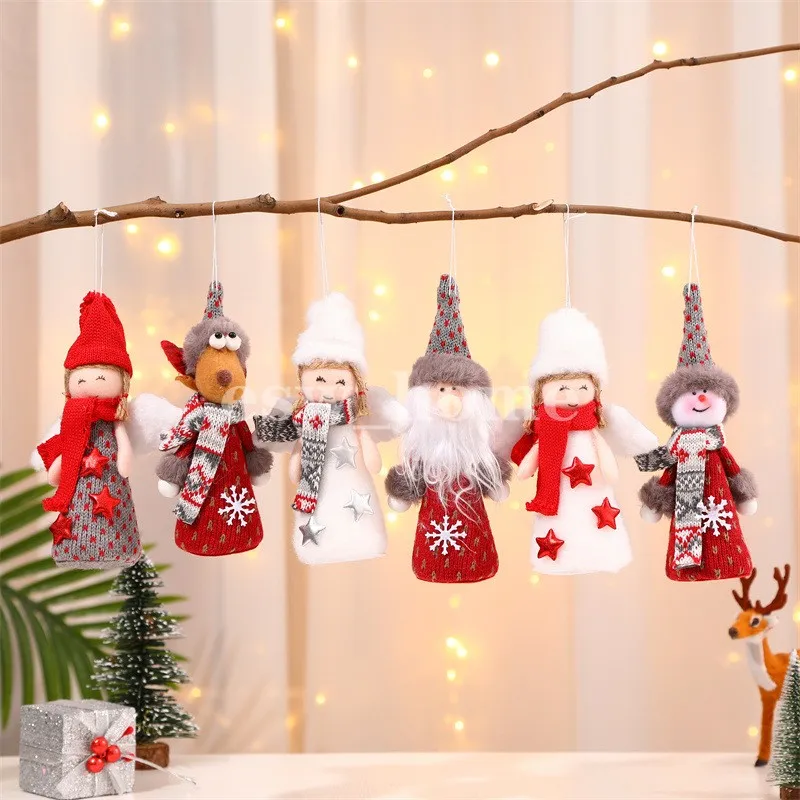 かわいい翼天使人形老人のクリスマスツリーペンダントぶら下がっているクリスマスの装飾品家のためのギフト装飾
