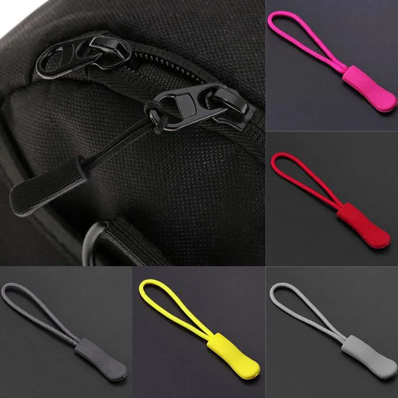 Väskdelar Tillbehör 10st Cord End Fit Rope Tag Fixer Zipper Head Pull Rem för ryggsäckskläder