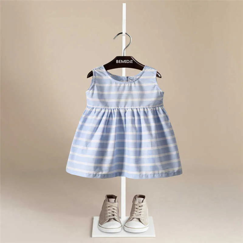 子供ドレス女の子2019新しいファッションセーターコットンフラワーノースリーブ夏TシャツベストビッグマトゥービーチパーティードレスQ0716