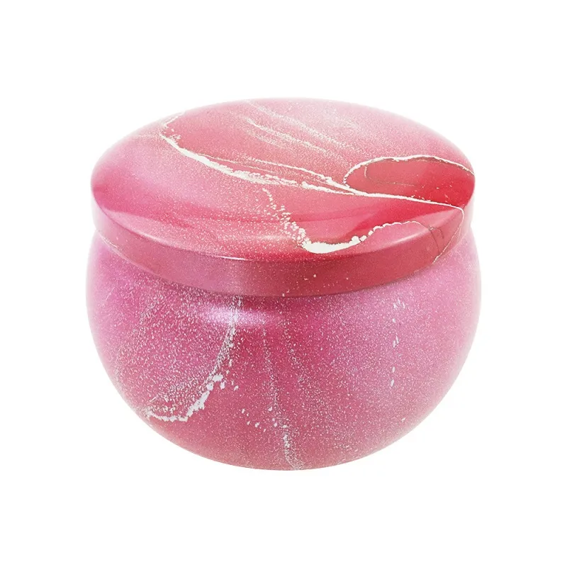 Empty Tinplate Candle Jars Box Round Drum Surface Eyelash Iron Case Custom Wax Packaging Candy Gift Container Creative RRD7515