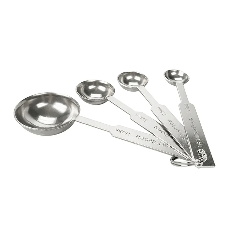 4PCS Rostfritt stål Mätsked Tea Matlagningsbakning Mått Scoop Cup Kök Kaffeverktyg 60sets OOA5272