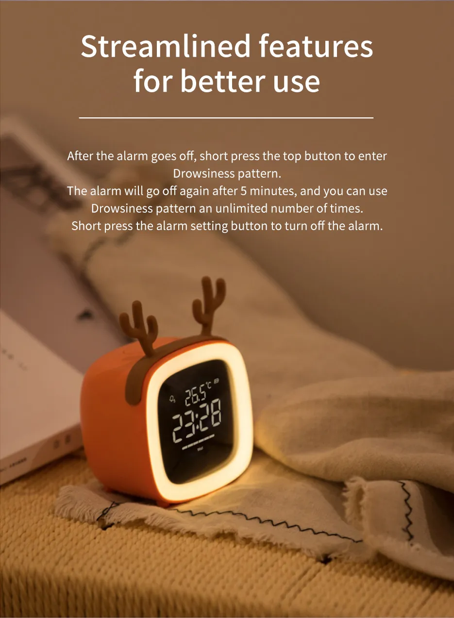 Comprar Reloj despertador Digital LED para dormitorio, mesita de noche con  despertador Digital con cargador USB, pantalla de dígitos blanca grande,  fácil F