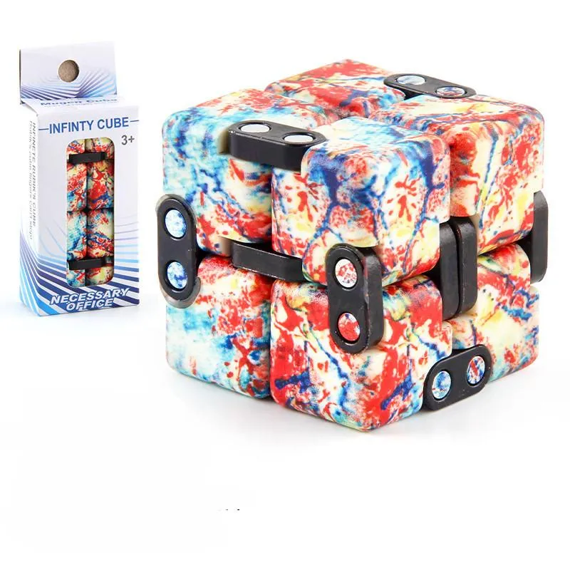 TIKTOK Camo Infinity Christmas Magic Cube Creative Sky Antistress Toys Office Flip Puzzle Mini Blocks Decompression Funny Toy