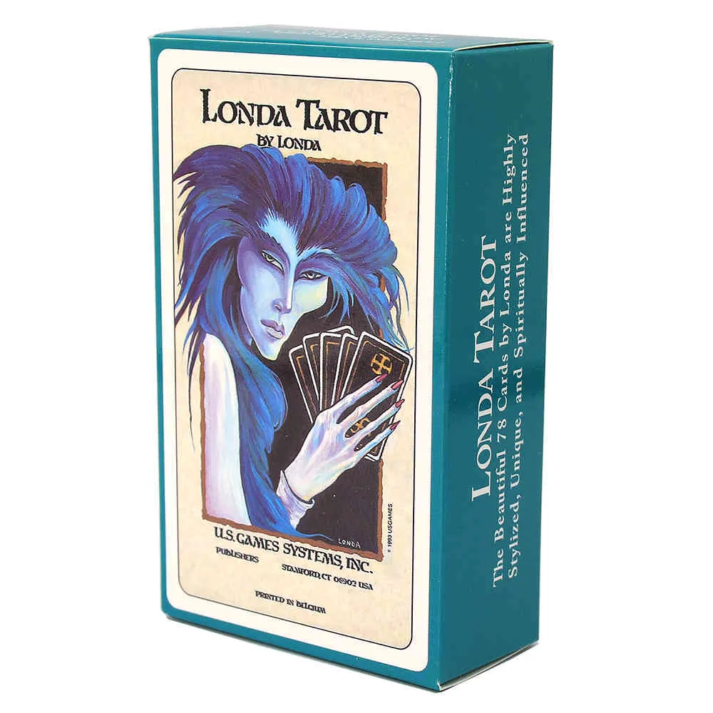 Londa Tarot خارج طباعة 78 بطاقات جميلة للغاية من نوعها فريدة من نوعها لعبة بطاقة سطح السفينة الروحية مع دليل دليل OFP