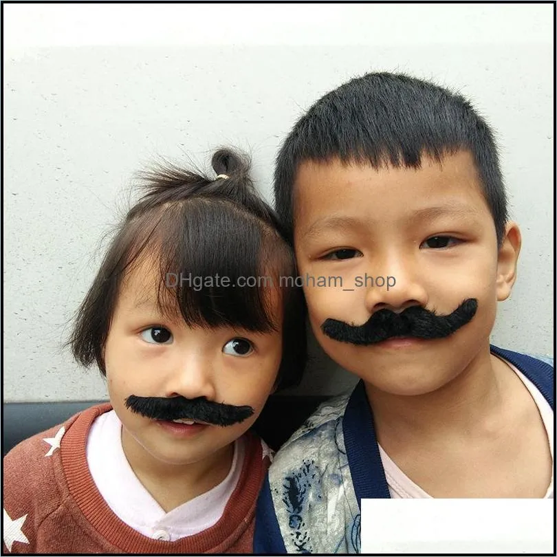 Party Decoration 48pcs Funny Costume Pirate Mustache Cosplay Fake Moustache Beard For Kids Adult Halloween
