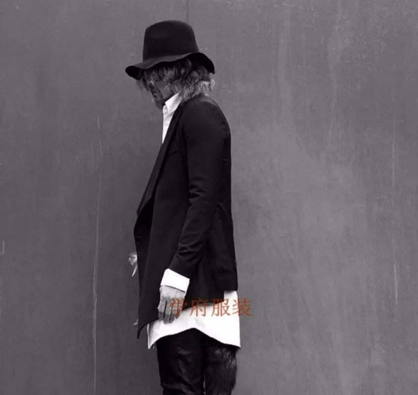 お得なクーポン配布中 メンズスーツブレザーs 5xl 21秋と冬の男性のファッションアシンメトリーの人格ヘアスタイリストスーツコートナイトクラブの衣装 即出荷 Vtech Computer Com