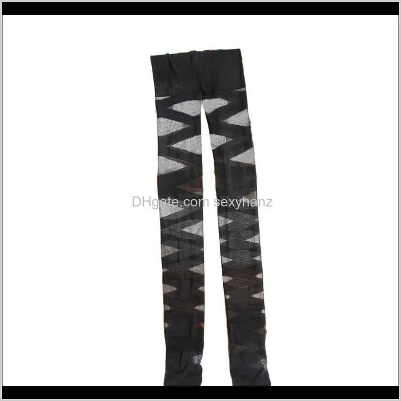 stretch cross striped pattern sexy ripped underwear black burlesque elastic party ladies women pantyhose socks & hosiery