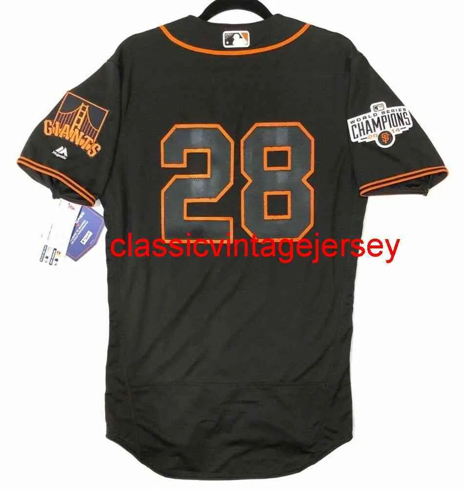 Мужчины женские дети Buster Posey Flex Base Jersey Emelcodery New Baseball Jerseys XS-6XL