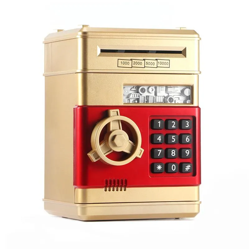 Gadżety na świeżym powietrzu Elektroniczny Safe Bank Box Pudełka Pudełka Dla Dzieci Cyfrowe Monety Oszczędność gotówkowa Depozyt Mini ATM Maszyna Kid Xmas Prezenty