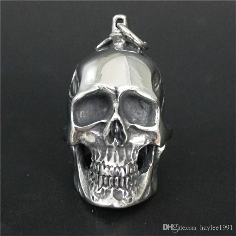 Newest Huge Heavy Skull Pendant 316L Stainless Steel Jewelry Personal Design Cool Men Boys Biker Skull Pendant