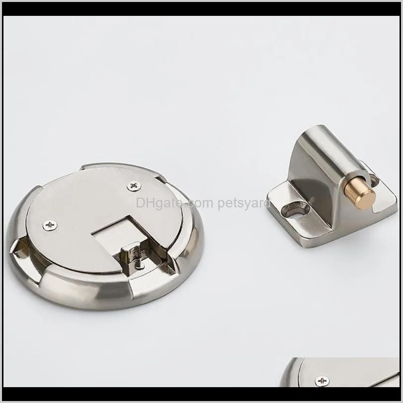 floor mechanical zinc alloy punching furniture hardware door stopper anti collision bedroom home no magnetic windproof bathroom catches &