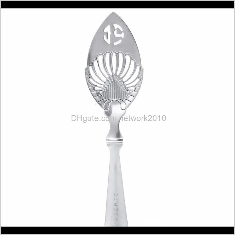 304 stainless steel absinthe bar spoon cocktail bar bitter scoop absinthe glass cup drink ware spoons yd0292