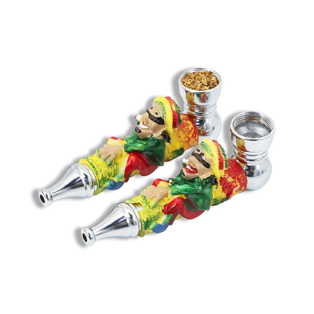 Tubo da fumo in resina metallica di nuovo stile Tubi dritti multicolori 85mm Tubo di tabacco durevole regalo per accessori per sigarette fumatore