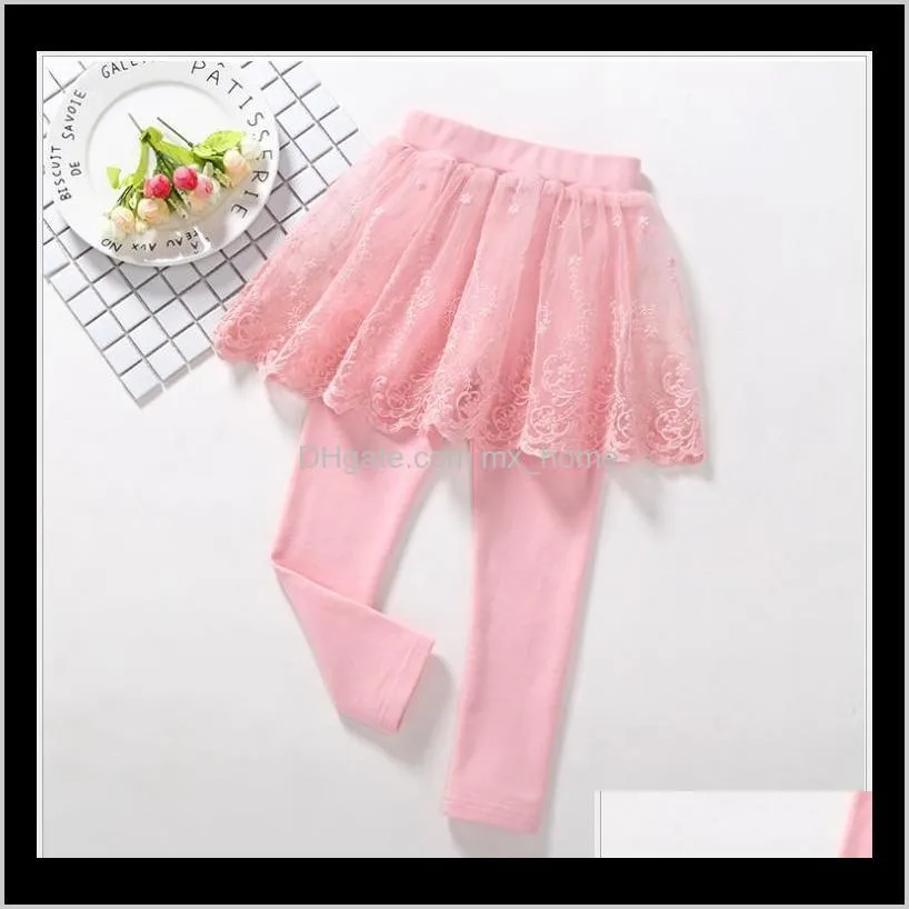 2021 new spring autumn girls leggings skirt pants girl cotton princess leggings pantskirt kids tights children clothes