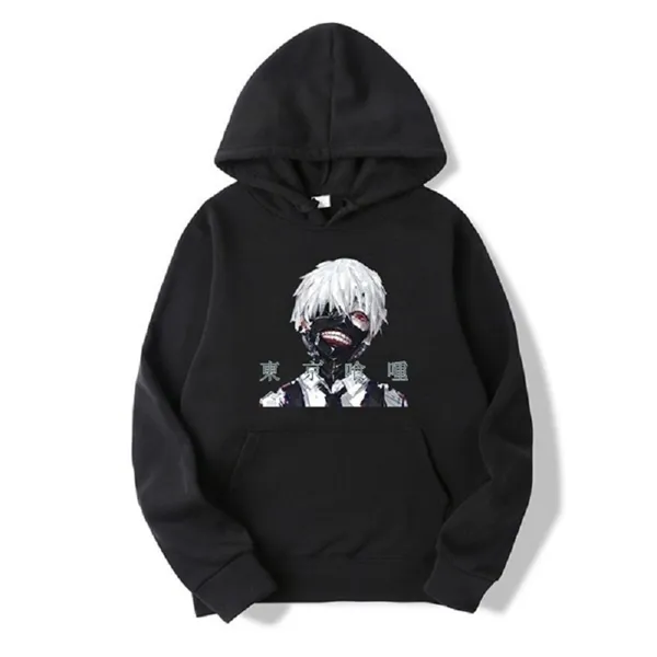 Tokyo Ghoul Anteiku Korku Baskılı Hoodies Rahat Tops Kazaklar Kapüşonlu Tişörtü Y0809