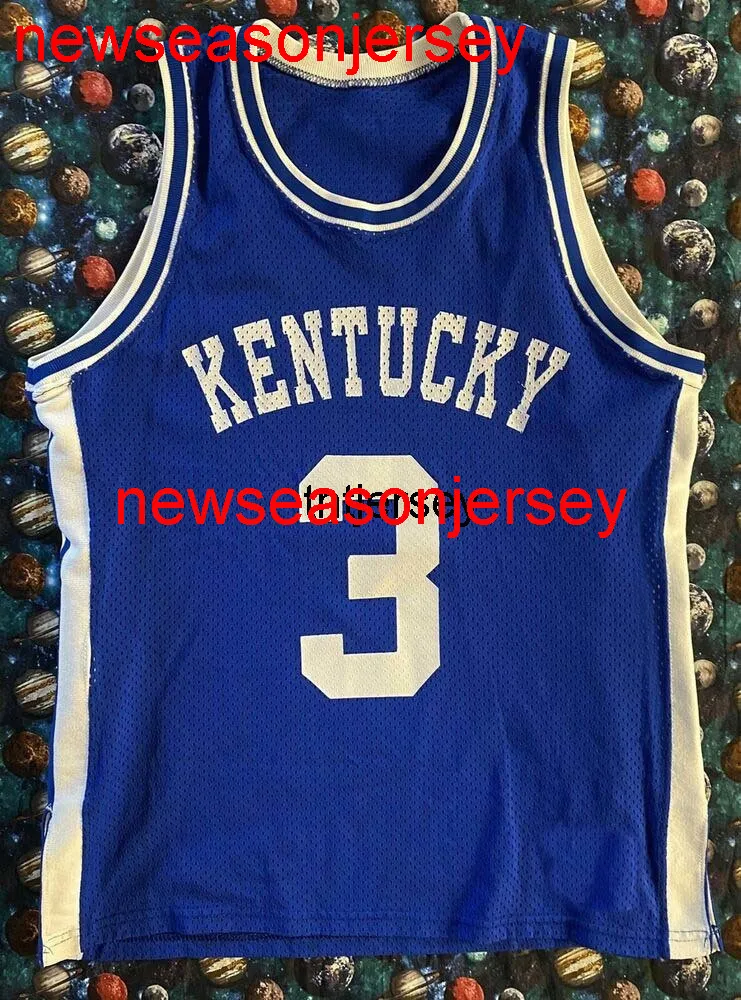 100% Cousu Personnalisé Vintage Kentucky Wildcats Rex Chapman Basketball Jersey Hommes Femmes Jeunes Cousu Personnalisé Numéro Nom Maillots XS-6XL