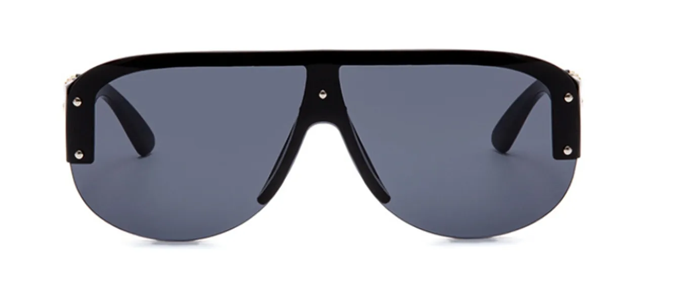 Sonnenbrille Einteilige Vintage Randlose Shades Mode Übergroße Marke Designer Sonnenbrille Frauen Männer Gafas De Sol 5 Farben 10PCS
