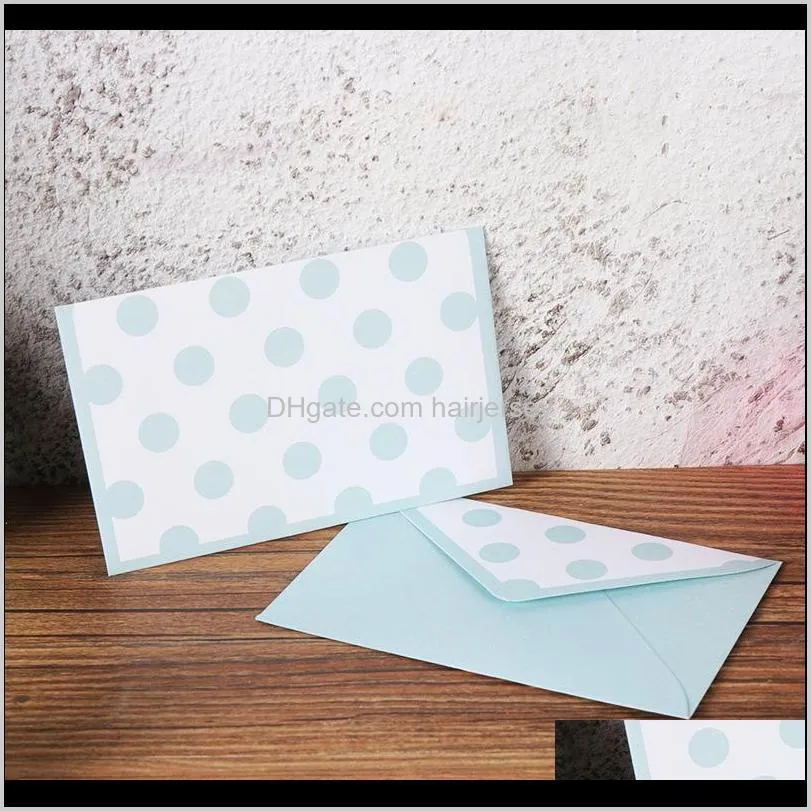 20pcs polka dot envelopes paper for invitations thank you cards wedding birthday party supplies gift message notes